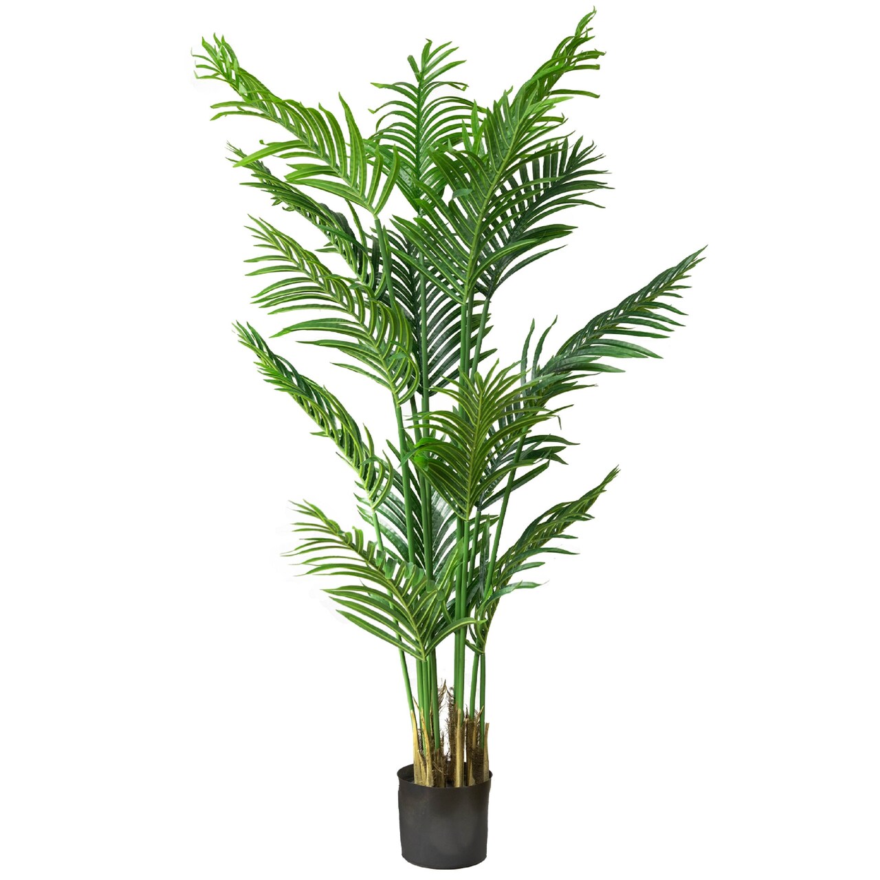Artificial Palm Tree, Faux Plants for Home Decor Indoor, Fake Plants Tall for Office, Artificial Palm Plant & Large Plants for Living Room Decor, Faux Plants Indoor Artificial Tropical Plants - 5 Feet